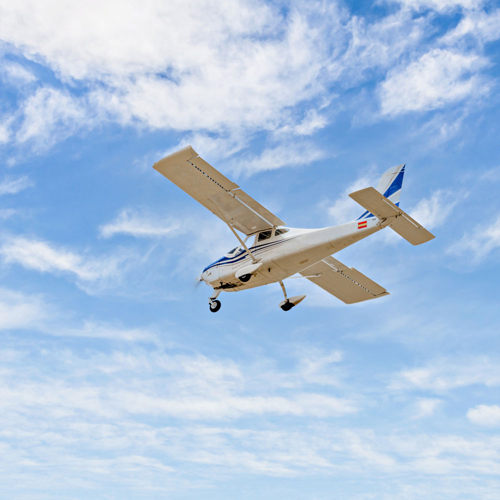 Rundflug im Flugzeug